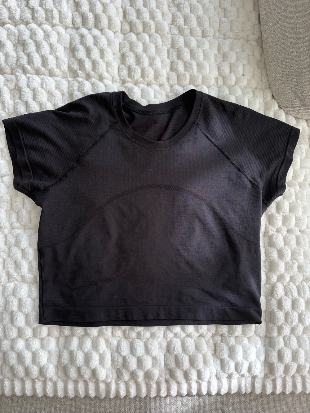 lululemon athletica Black Swiftly Tech cropped T-Shirt Size 10